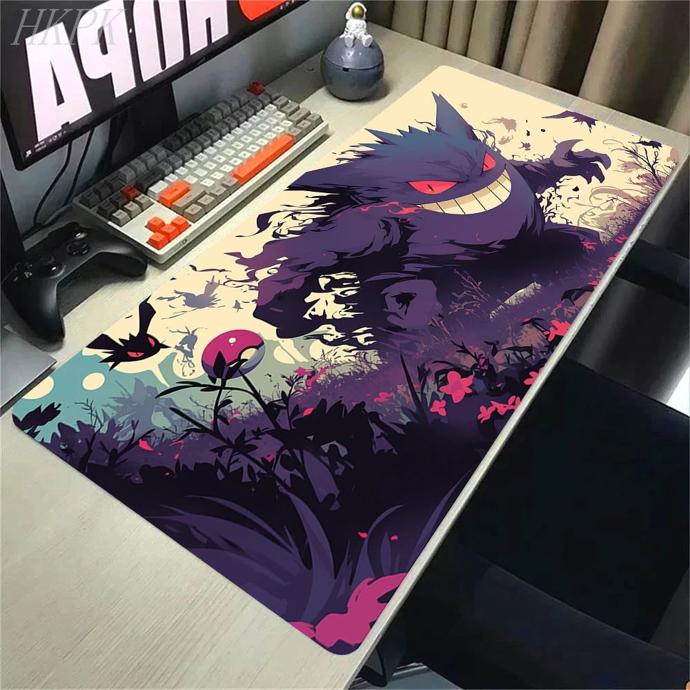 P-Pokemon-Gengar Grande Mousepad Large Gaming Mouse Pad LockEdge Thickened Computer Keyboard Table Desk Mat