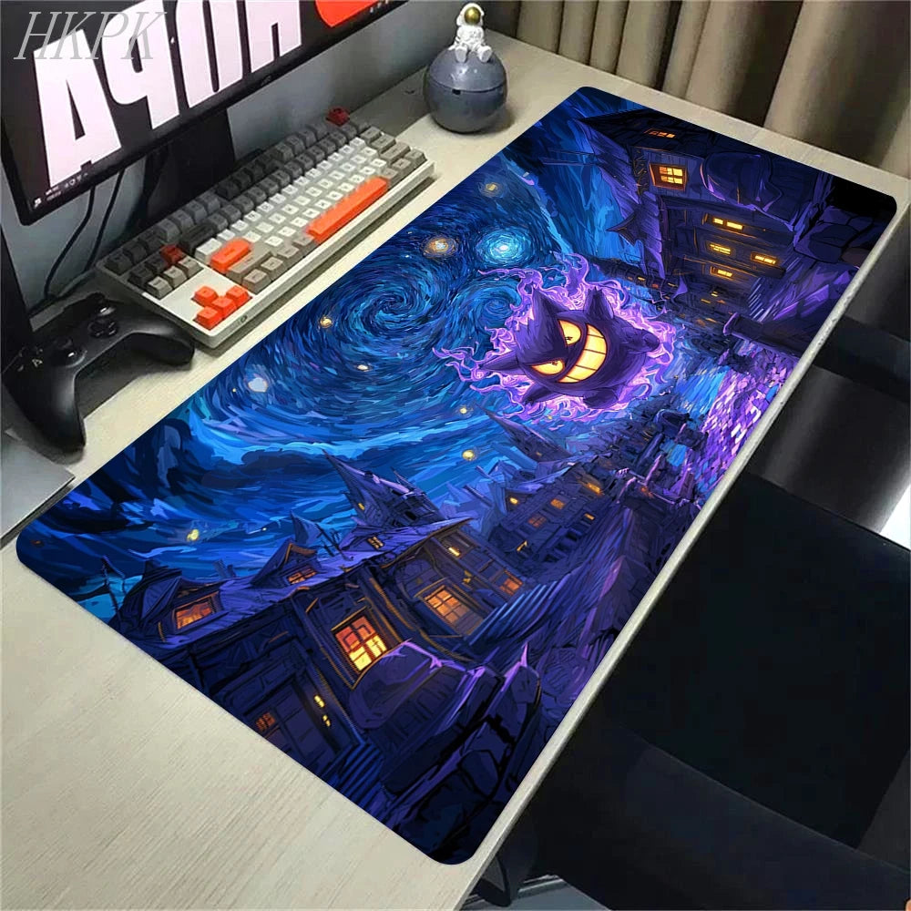 P-Pokemon-Gengar Grande Mousepad Large Gaming Mouse Pad LockEdge Thickened Computer Keyboard Table Desk Mat