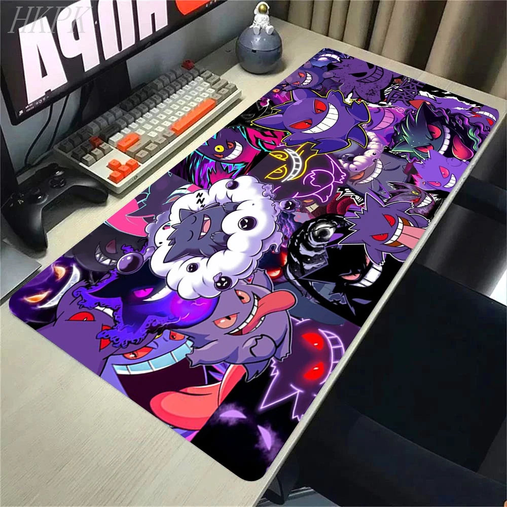 P-Pokemon-Gengar Grande Mousepad Large Gaming Mouse Pad LockEdge Thickened Computer Keyboard Table Desk Mat