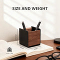 Wooden Pen Holder For Desk Walnut Wood Pencil Cup Makeup Brush Organizer Office Home Unique Modern Desktop Accessory Decoration