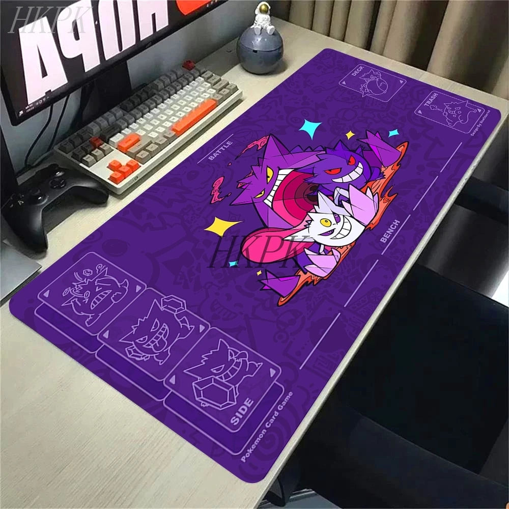 P-Pokemon-Gengar Grande Mousepad Large Gaming Mouse Pad LockEdge Thickened Computer Keyboard Table Desk Mat