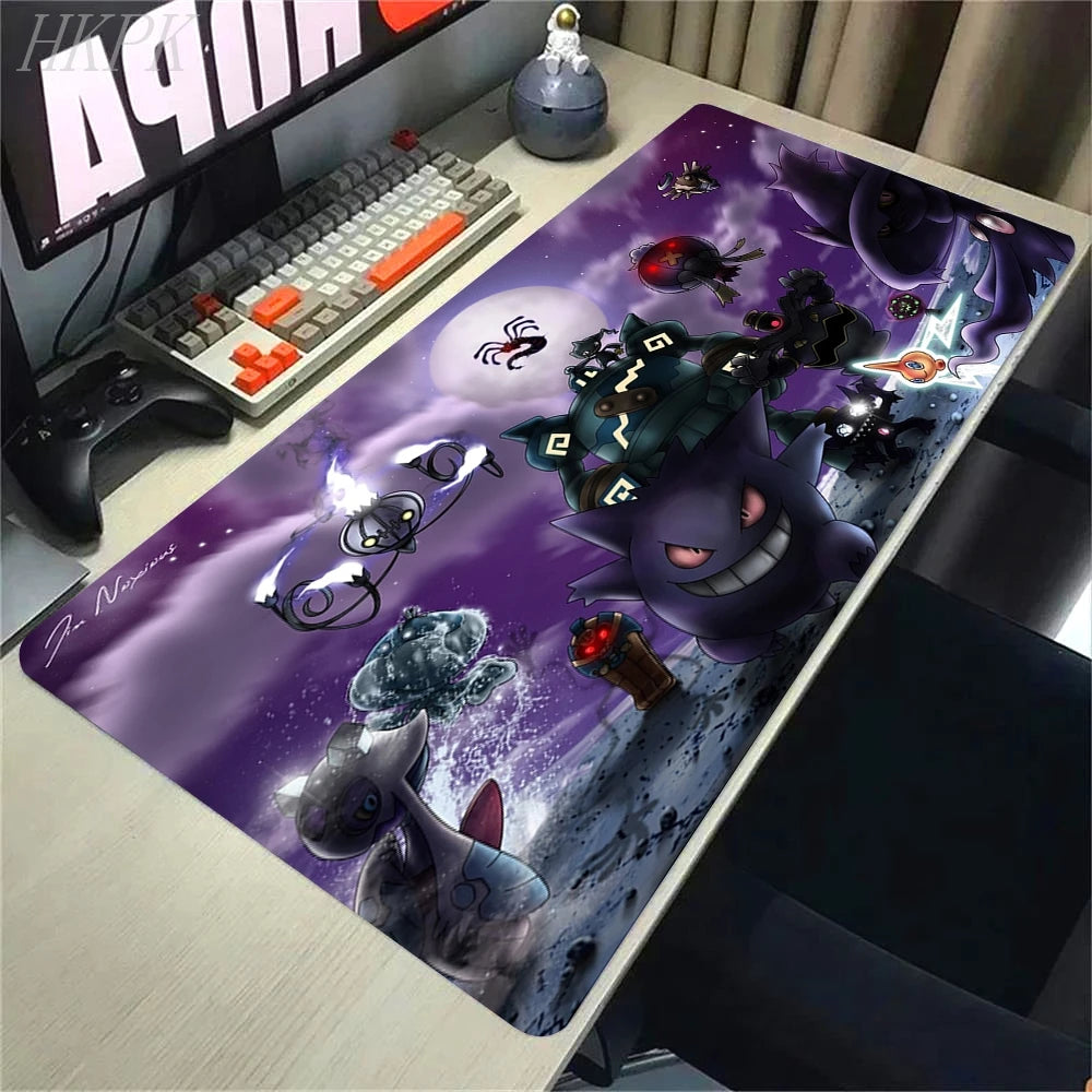 P-Pokemon-Gengar Grande Mousepad Large Gaming Mouse Pad LockEdge Thickened Computer Keyboard Table Desk Mat