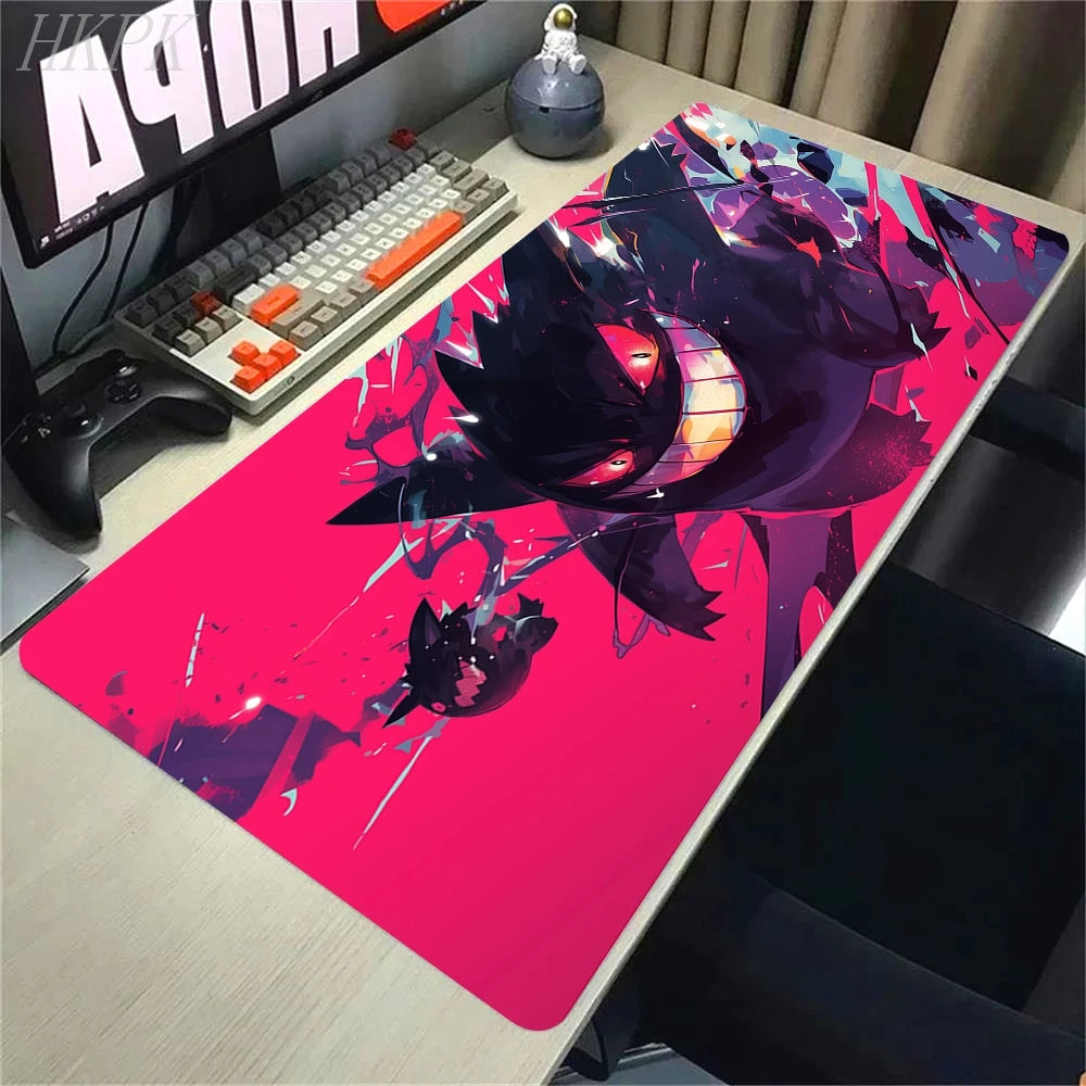 P-Pokemon-Gengar Grande Mousepad Large Gaming Mouse Pad LockEdge Thickened Computer Keyboard Table Desk Mat