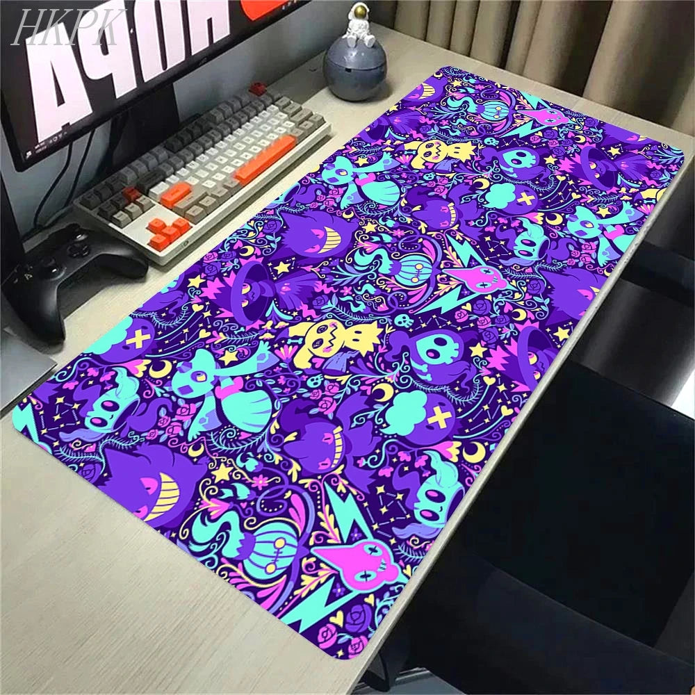 P-Pokemon-Gengar Grande Mousepad Large Gaming Mouse Pad LockEdge Thickened Computer Keyboard Table Desk Mat