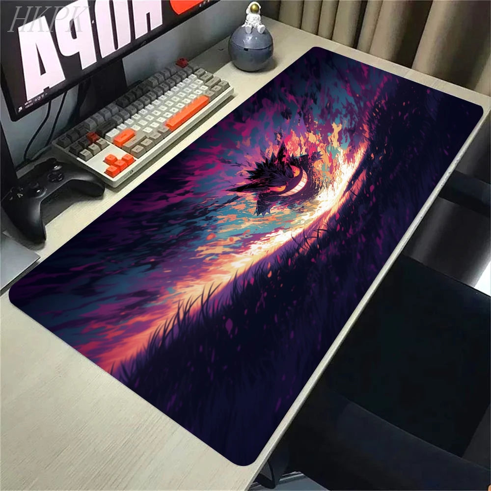 P-Pokemon-Gengar Grande Mousepad Large Gaming Mouse Pad LockEdge Thickened Computer Keyboard Table Desk Mat