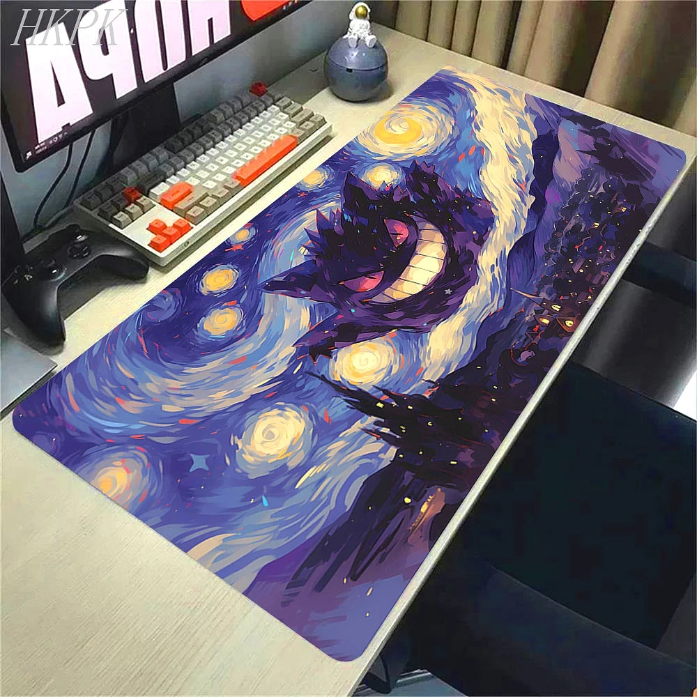 P-Pokemon-Gengar Grande Mousepad Large Gaming Mouse Pad LockEdge Thickened Computer Keyboard Table Desk Mat