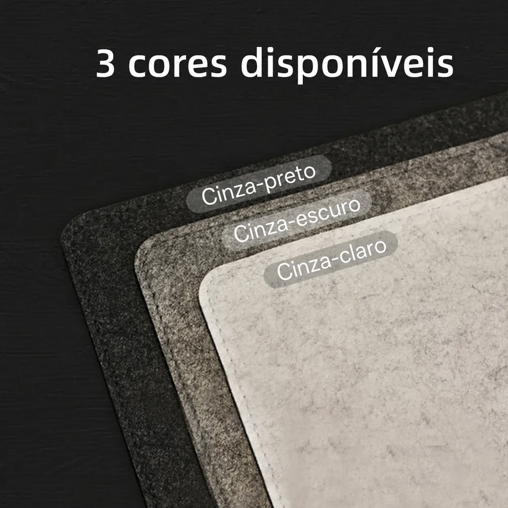 Mouse Pad de Feltro Grande – Protetor de Mesa para Escritório e Gaming